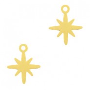 Colgante de metal Estrella 12x10mm - Dorado